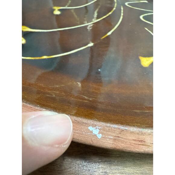 Pied Potter Rick Hamelin Redware Pottery Slipware Christmas Tree Motif Plate - Picture 9 of 12